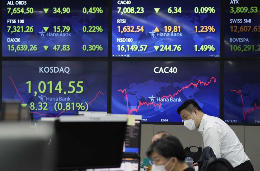  Las acciones asiáticas siguen a Wall Street a la baja mientras se enfría el rally