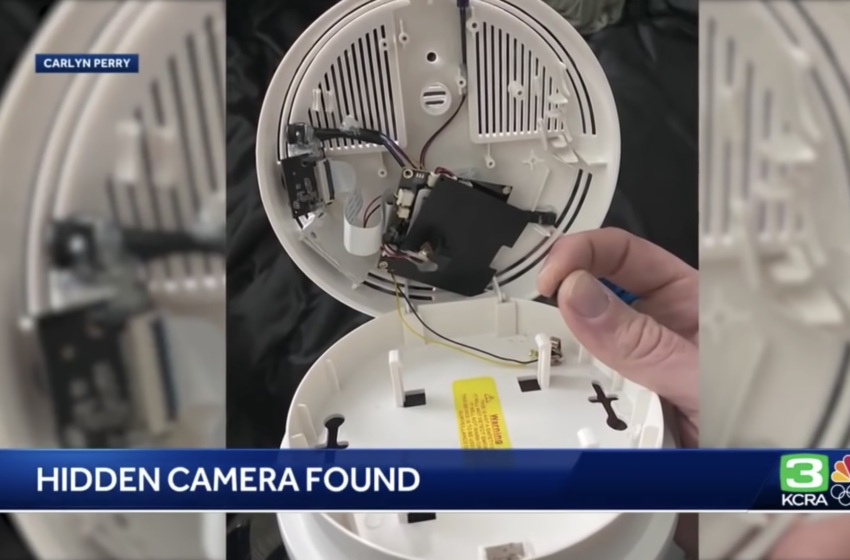  Realmente violento”: Una mujer dice que encontró una cámara oculta en un detector de humo