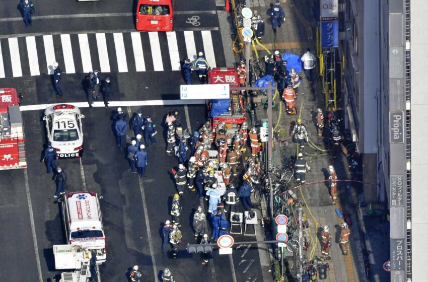  Se teme que 27 personas hayan muerto en el incendio de un edificio en Osaka
