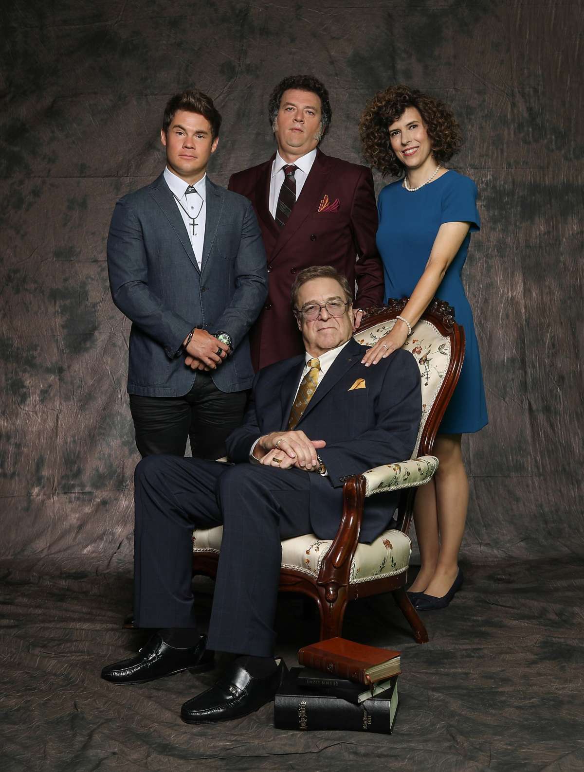 “The Righteous Gemstones”, que se estrena el 18 de agosto en HBO, retrata a una familia de teleevangelistas a veces sincera, a veces sórdida. John Goodman interpreta al patriarca de la familia Eli Gemstone.