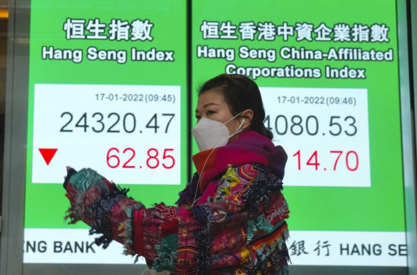  Las acciones asiáticas son mixtas después de que China informe de la ralentización del crecimiento