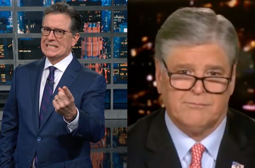  Stephen Colbert arrastra los textos salvajemente hipócritas de Sean Hannity del 6 de enero