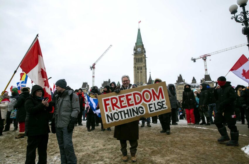  En las protestas de Canadá suena un estribillo común: “Defendemos la libertad