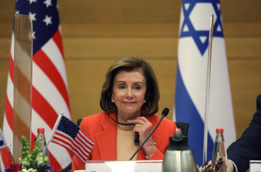  Pelosi en Jerusalén: El apoyo de EE.UU. a Israel es “férreo