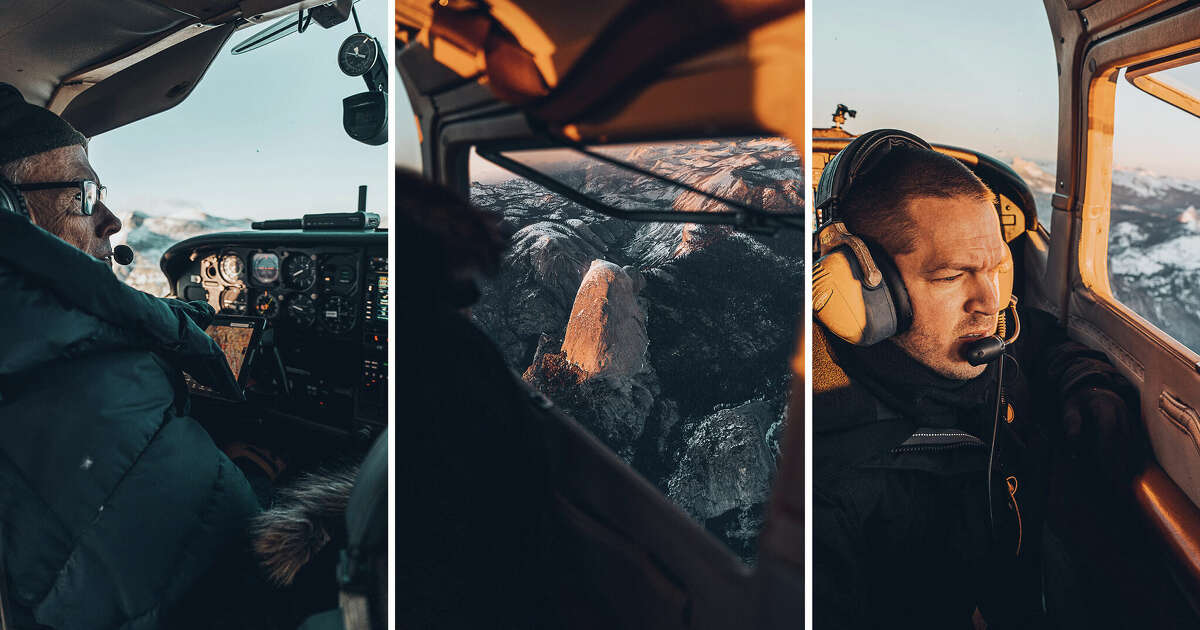 Tomar imágenes desde un avión puede ser complicado, pero el piloto de aventuras Ney Grant (izquierda) y el fotógrafo Michael Castenada (derecha) encontraron formas de hacerlo realidad.
