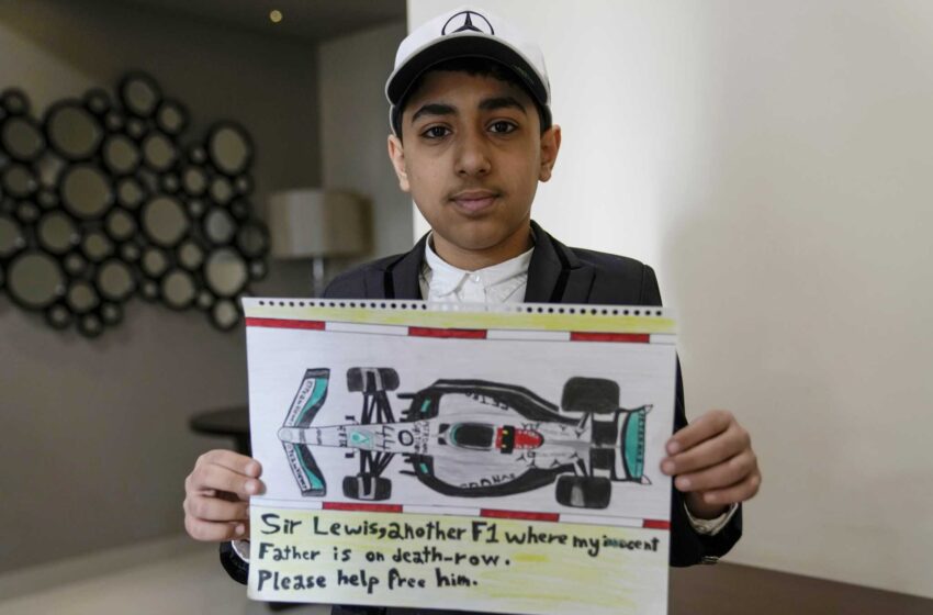  El hijo de un condenado a muerte en Bahrein envía a Hamilton un nuevo dibujo
