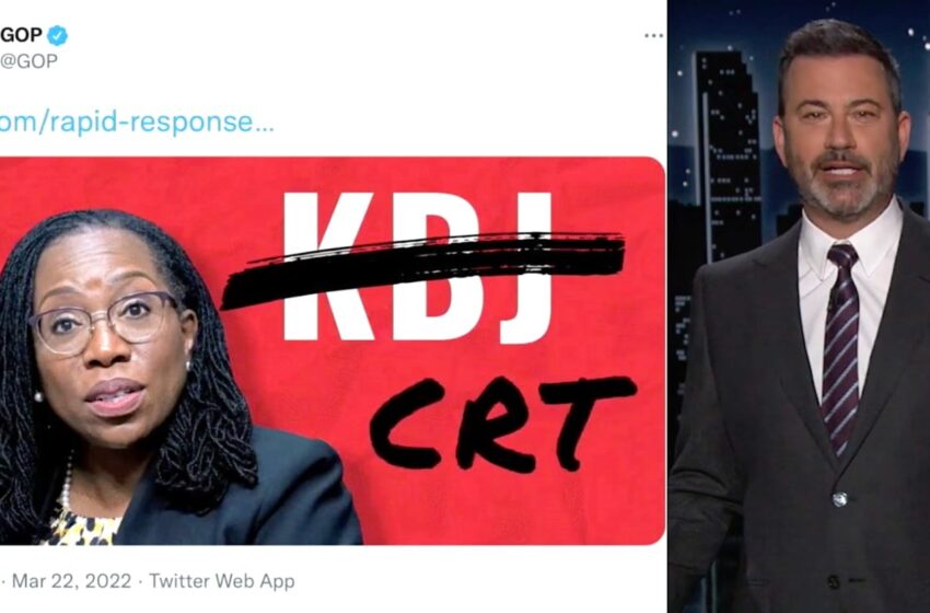  Jimmy Kimmel expone el desprestigio descaradamente racista de Ketanji Brown Jackson por parte del GOP