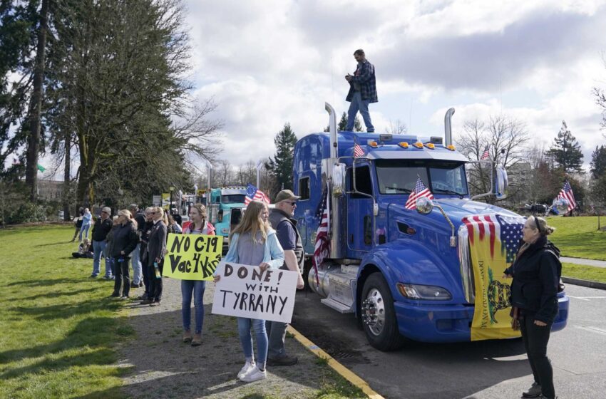  Manifestación contra los mandatos de COVID del estado de Washington
