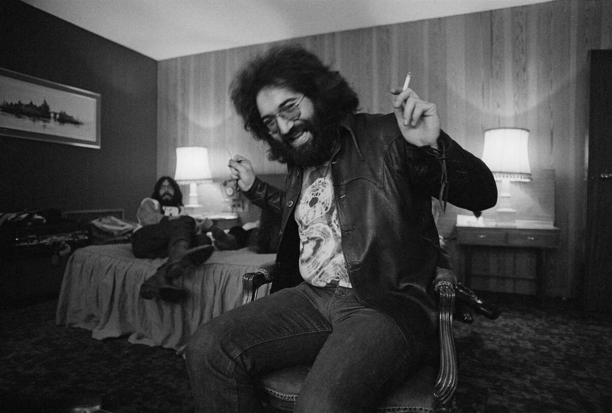 El cantautor y guitarrista Jerry García de Grateful Dead, Londres, 4 de abril de 1972.