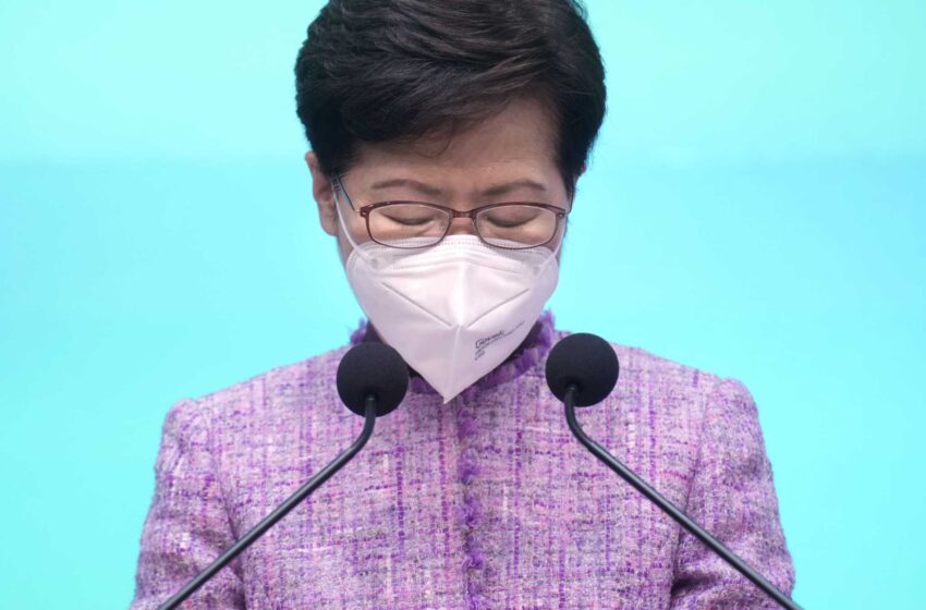  La líder de Hong Kong, Carrie Lam, dice que no buscará un segundo mandato