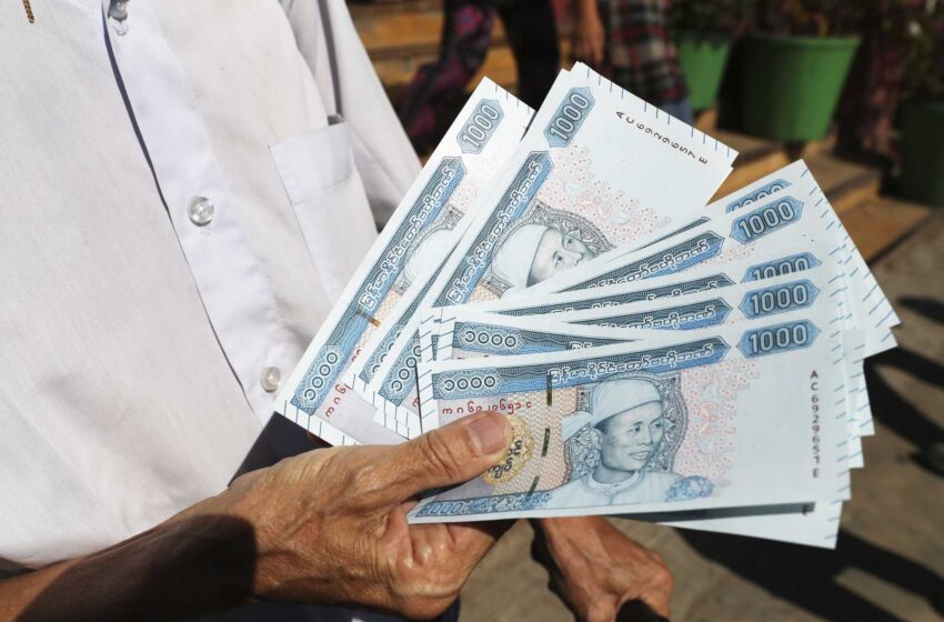  Myanmar ordena que el dinero extranjero en poder de los bancos se cambie a kyats