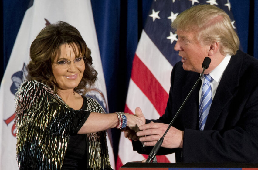  Trump respalda a Palin en su apuesta por el único escaño de Alaska en la Cámara de Representantes