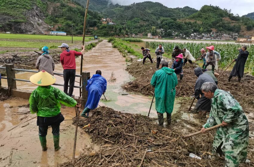  15 muertos y 3 desaparecidos tras las lluvias torrenciales en el sur de China