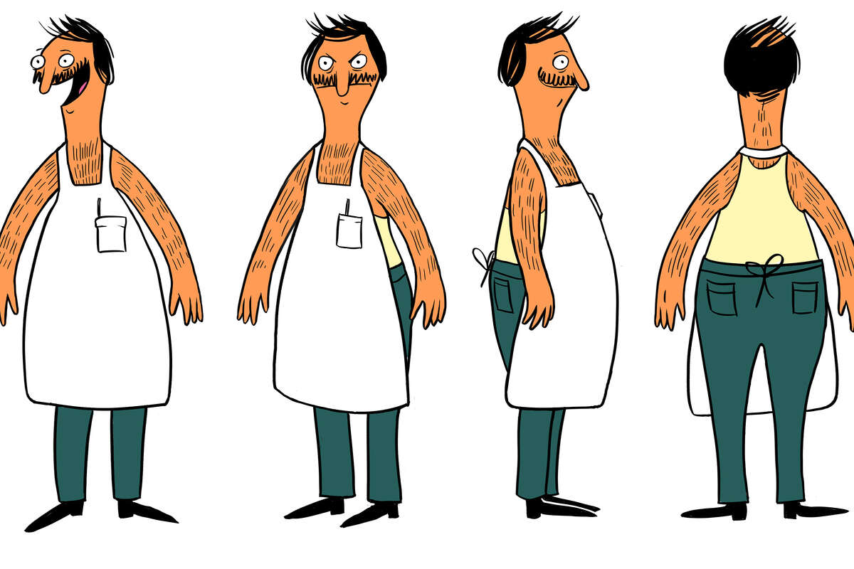 Una versión temprana de Bob Belcher, tal como fue concebida por el artista de San Francisco Sirron Norris. 