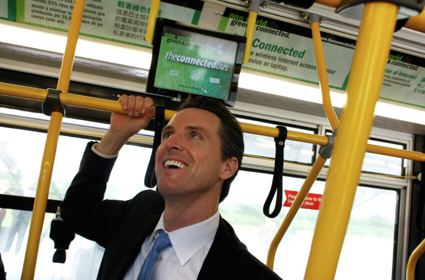  El gobernador Gavin Newsom debería hacer que el transporte público de California fuera gratuito de una vez