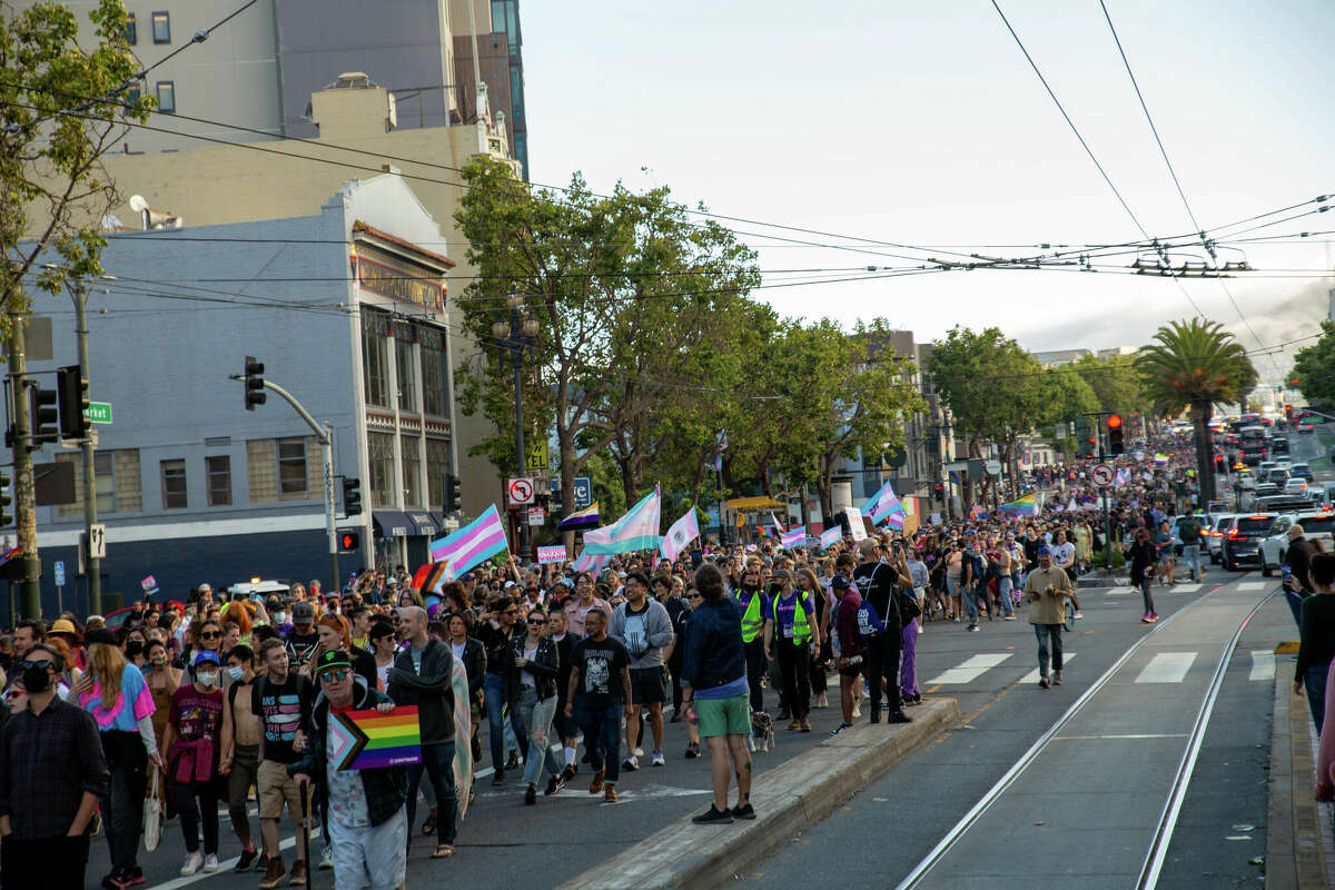 La Marcha Trans tuvo lugar durante el mes del Orgullo de San Francisco el 24 de junio de 2022.