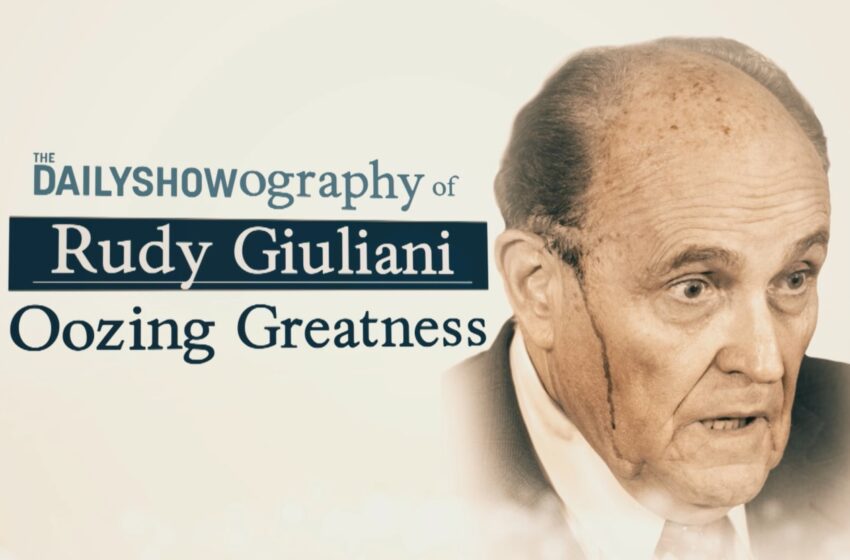  El ‘Daily Show’ desmenuza la caída de Rudy Giuliani borracho y sudoroso