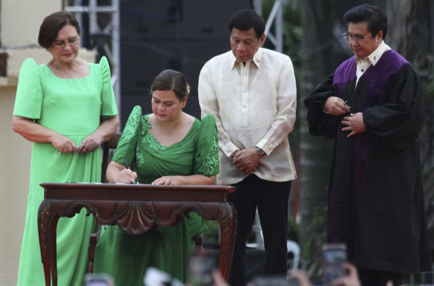  La hija de Duterte jura como vicepresidenta de Filipinas