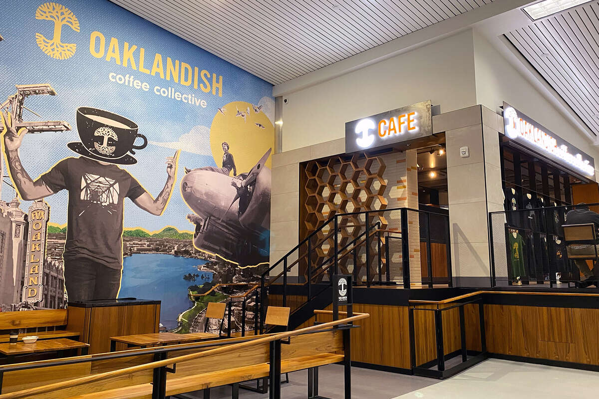 El Oaklandish Coffee Collective en el Aeropuerto Internacional de Oakland. 