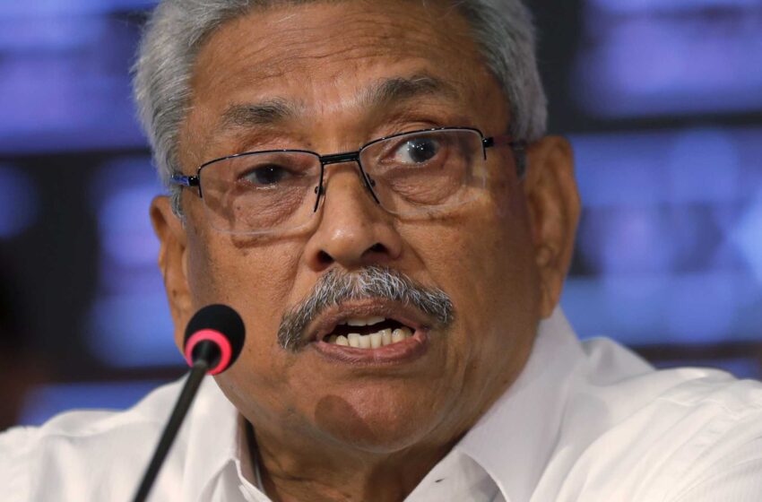  Un grupo solicita la detención del ex presidente de Sri Lanka en Singapur