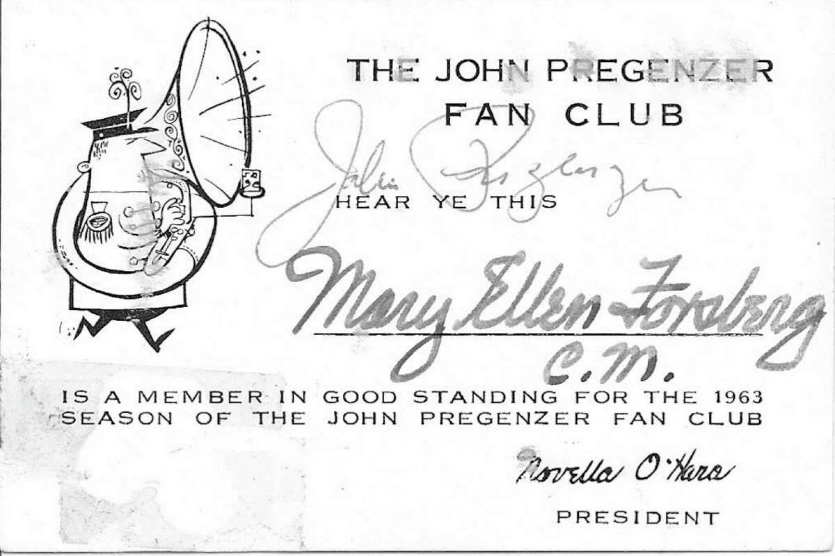 Los miembros que pagan cuotas del John Pregenzer Fan Club obtuvieron su propia tarjeta.