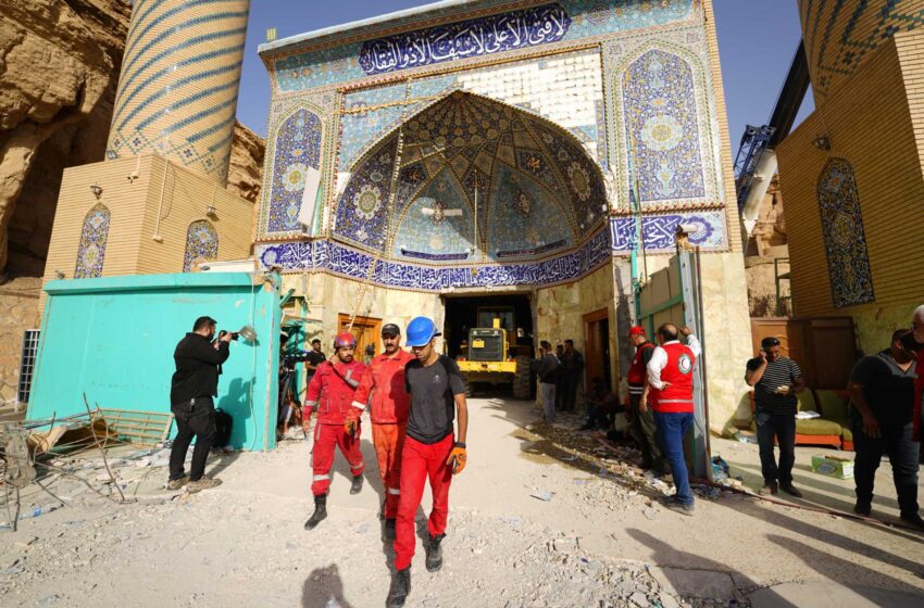  Autoridades: Deslizamiento de tierra en un santuario chiíta en Irak mata a 7 personas