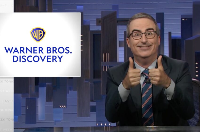  John Oliver destroza a los nuevos jefes de Warner Bros. Discovery por “quemar la red