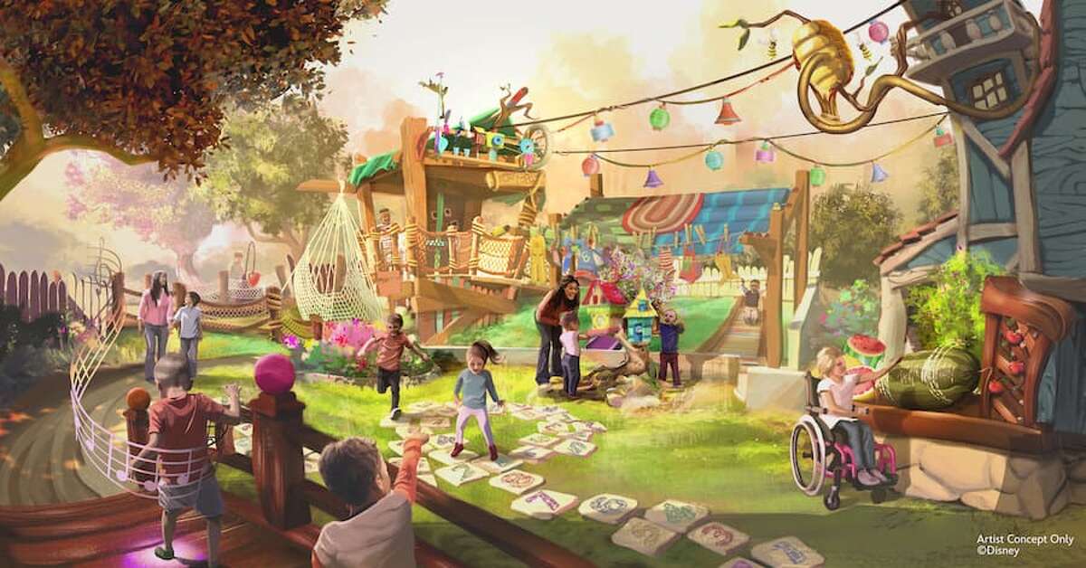Goofy's How-to-Play Yard tendrá elementos interactivos para que los niños pequeños exploren Toontown de Disneyland.
