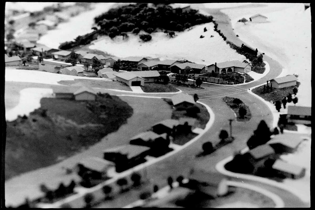 Una foto de archivo de un modelo del condado de Marin en el Laboratorio de Simulación Ambiental de UC Berkeley.