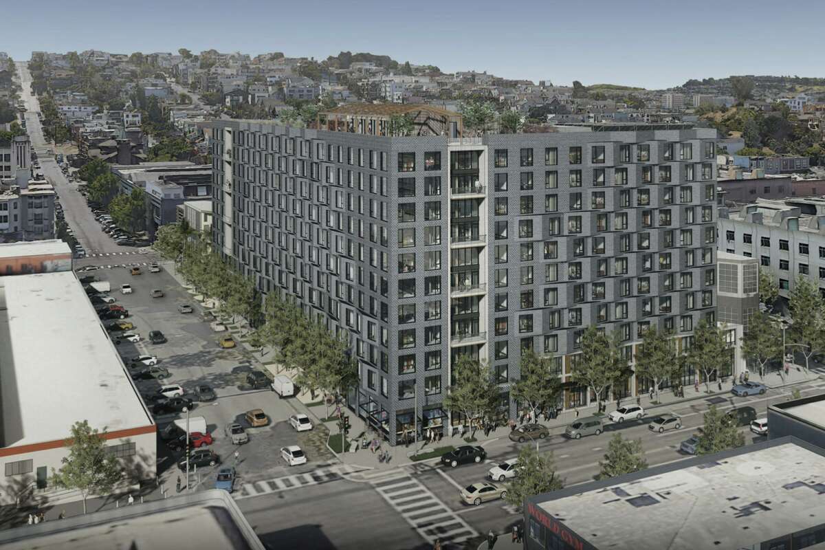 Una representación del nuevo edificio que se construirá en 300 De Haro en San Francisco.