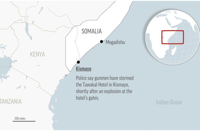  8 muertos en Somalia al atacar militantes un hotel de una ciudad portuaria