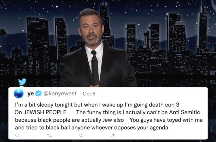  Jimmy Kimmel arremete contra los “supremacistas blancos” Kanye West y Tucker Carlson