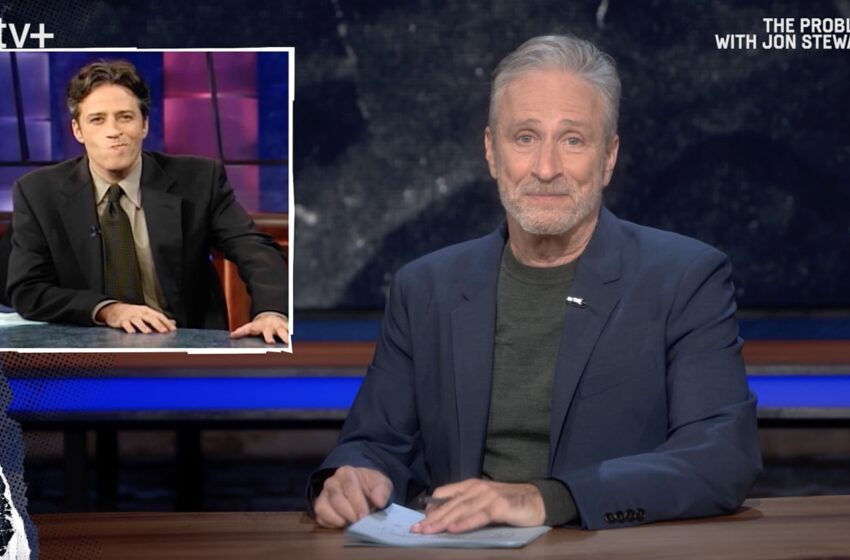  Jon Stewart se disculpa por sus propios chistes “de mierda” contra los trans