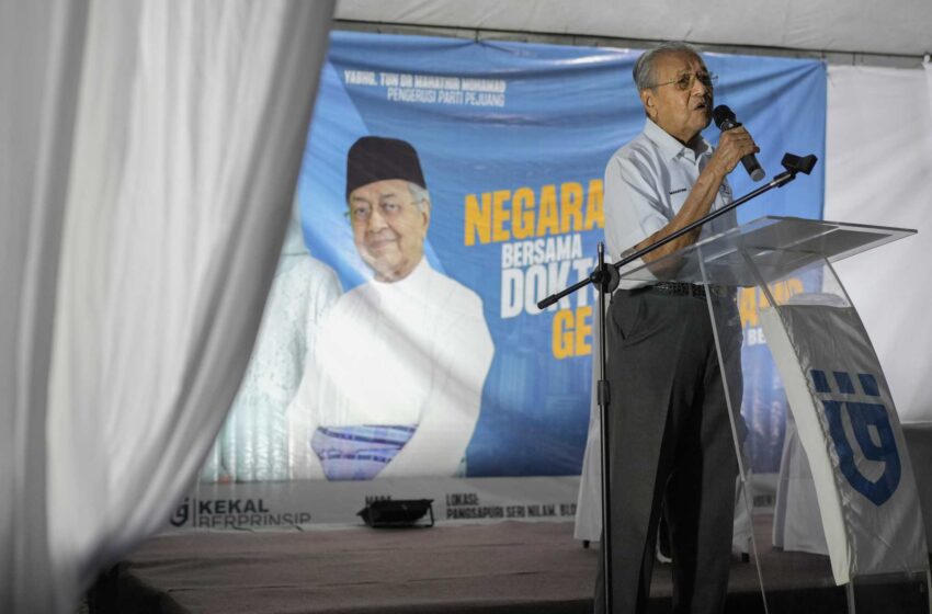  A los 97 años, Mahathir de Malasia hace su último esfuerzo electoral