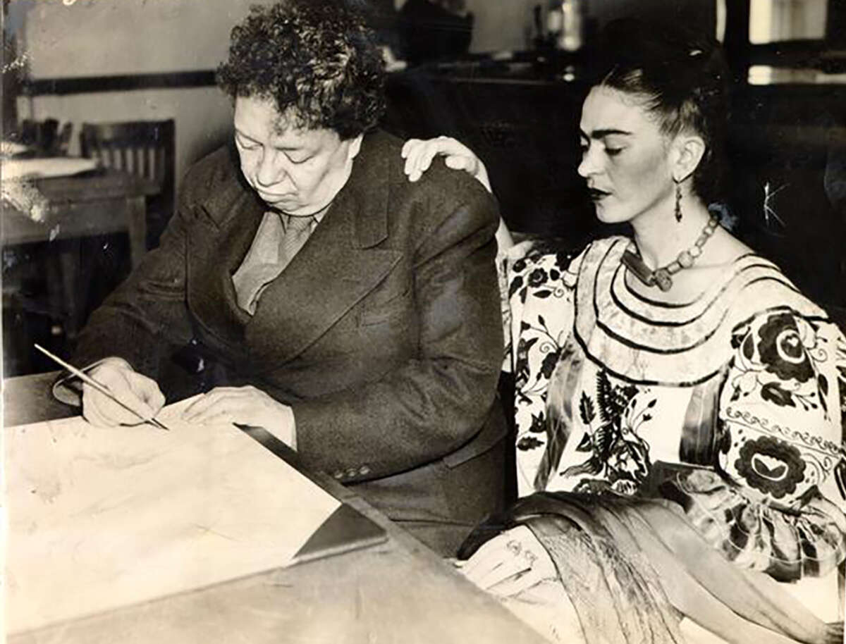 Los artistas Diego Rivera y Frida Kahlo, en San Francisco, el 5 de diciembre de 1940. 
