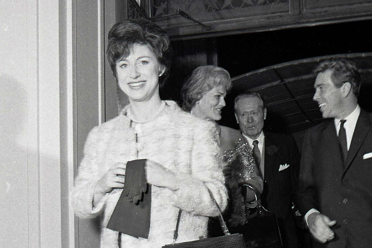 La princesa Margarita llega al Hotel Huntington, 4 de noviembre de 1965