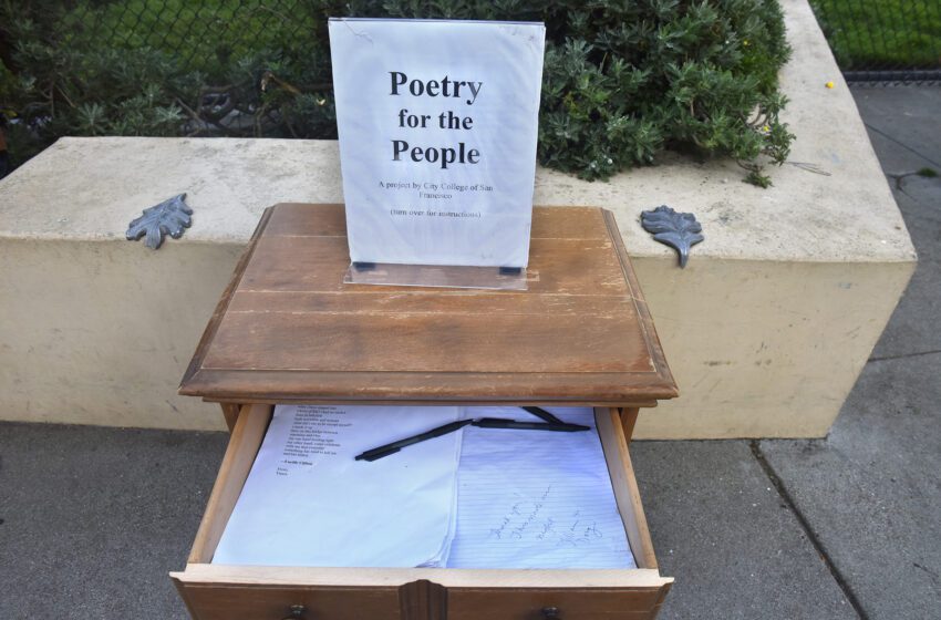  Mesita de noche de poesía aparece misteriosamente en Golden Gate Park, Alamo Square