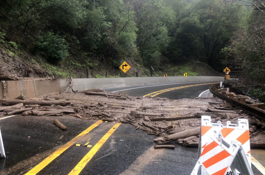  Deslizamiento de tierra cierra la ruta 84 del estado de California en el condado de Alameda