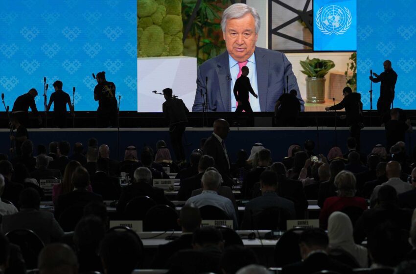 El jefe de la ONU pide una acción climática creíble y convoca una cumbre