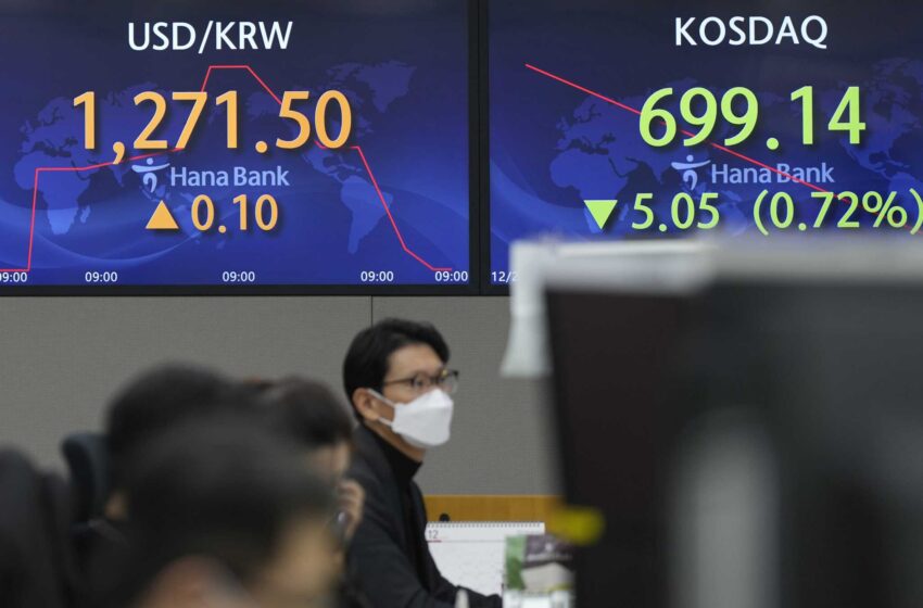  Las acciones asiáticas bajan tras la caída de las tecnológicas en Wall Street