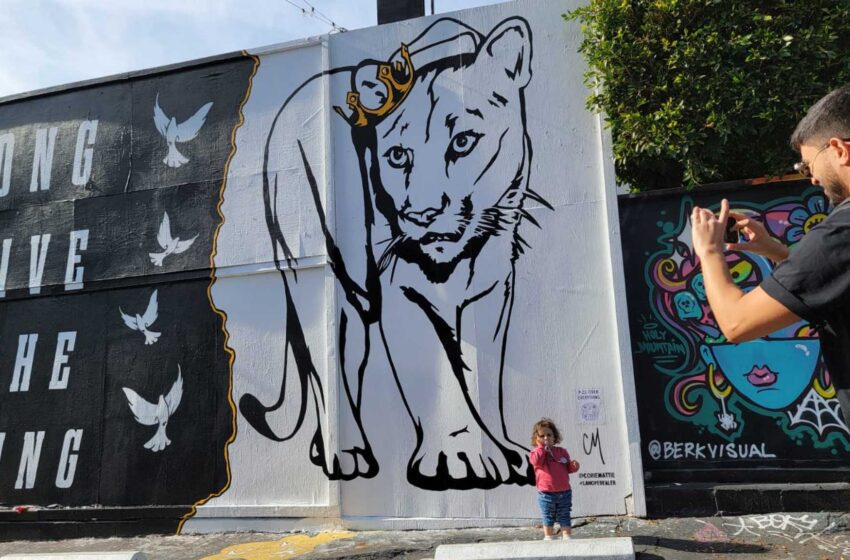  Nuevo mural pintado en memoria del famoso puma de Los Ángeles