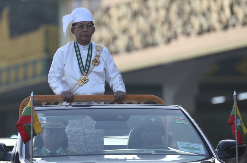  El líder del ejército de Myanmar promociona su plan electoral en el Día de la Independencia