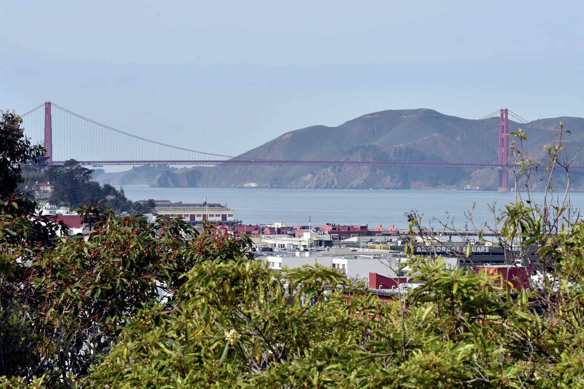 La vista al norte desde Jack Early Park hacia el puente Golden Gate, el martes 7 de febrero de 2023. 