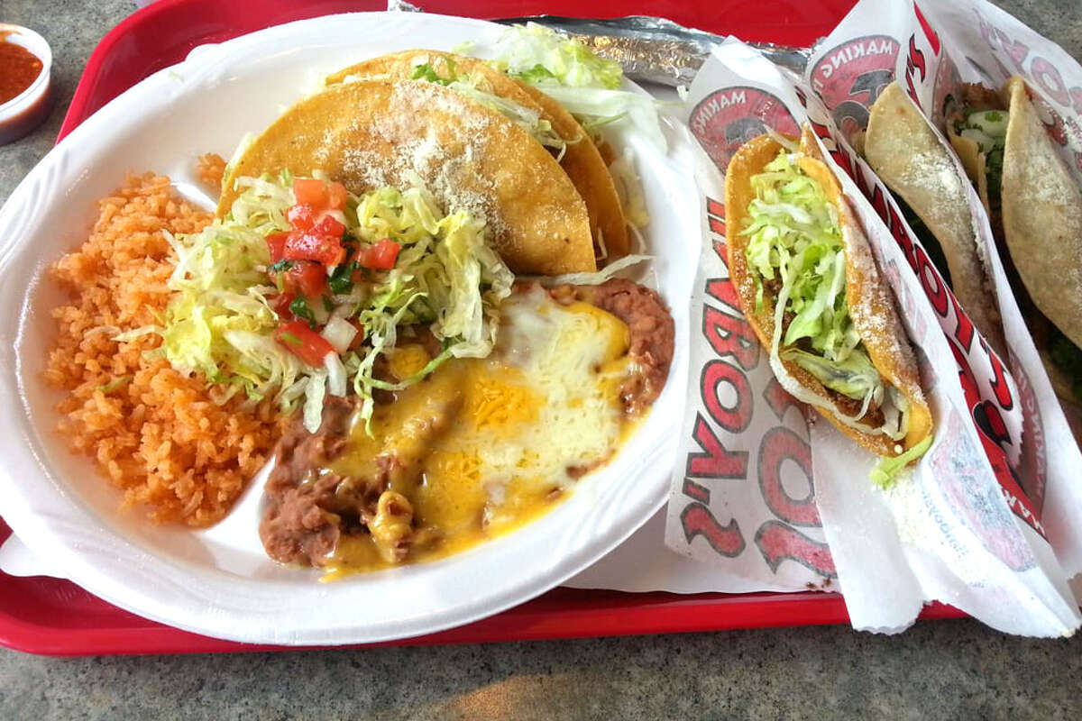 Un plato de tacos en Jimboy's Tacos en Sacramento. 