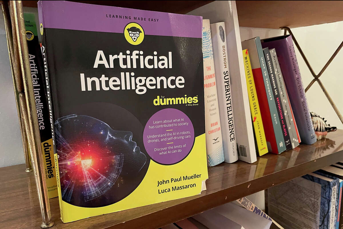 AI for Dummies, como se ve en los estantes del Misalignment Museum, en San Francisco, el jueves 9 de marzo de 2023.