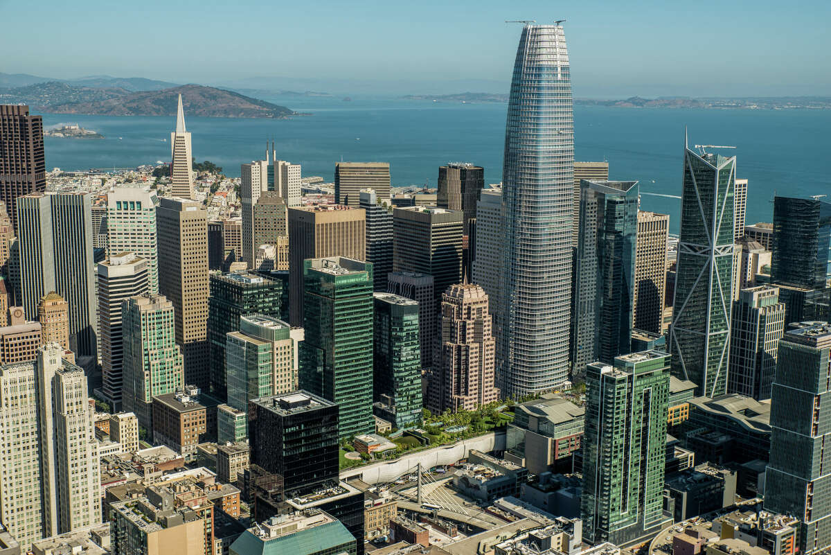 Una vista aérea del centro de San Francisco.
