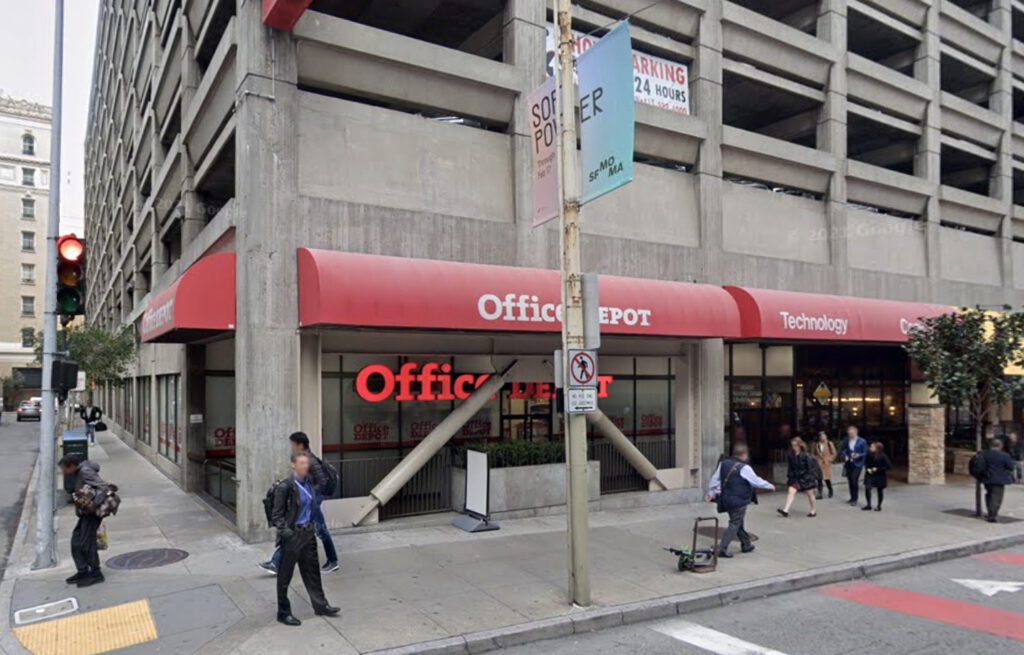 El gran minorista Office Depot cierra su ubicación en el centro de San Francisco