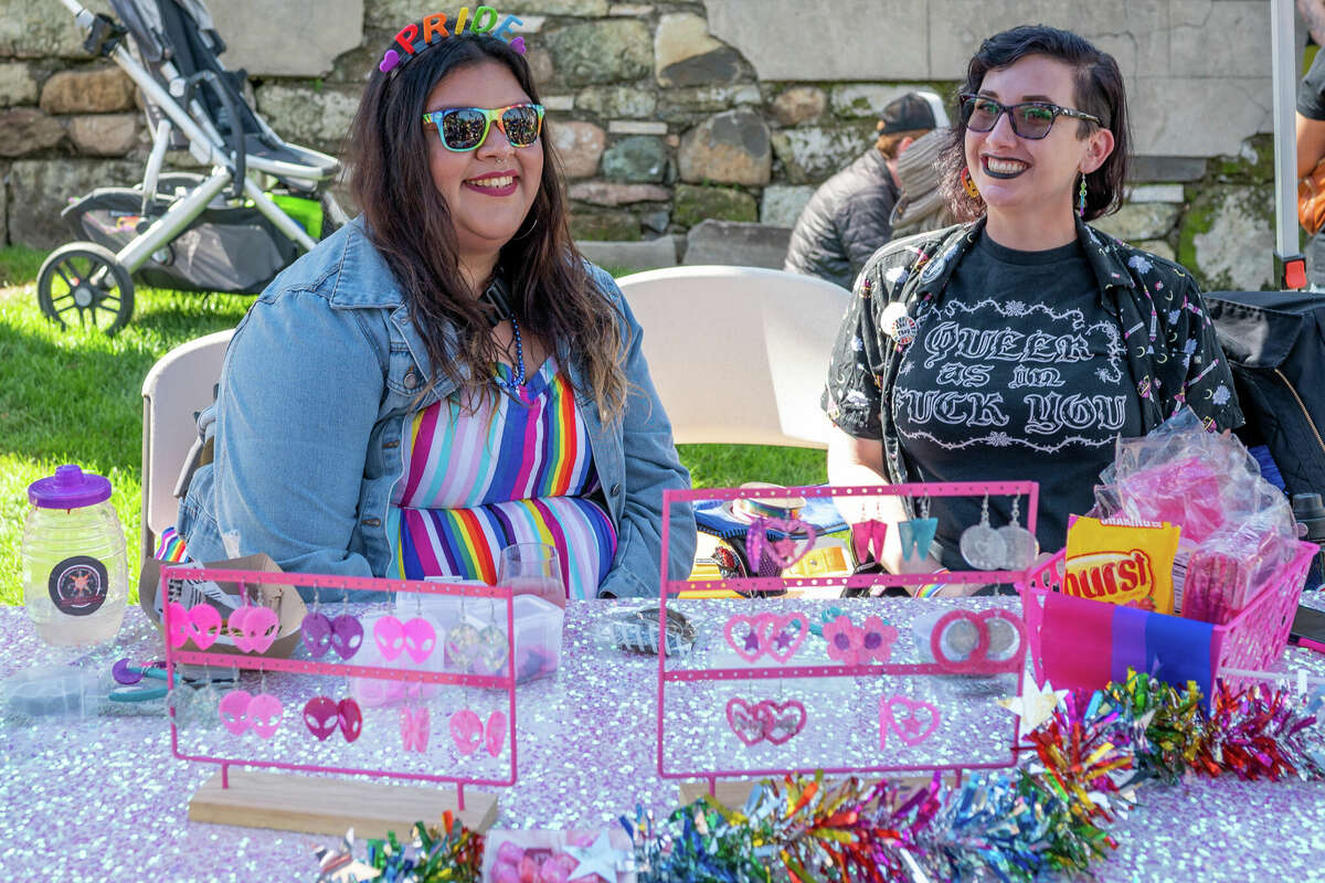 Uno de los muchos puestos en SLO Pridefest en el centro de San Luis Obispo, el sábado 3 de junio de 2023. 