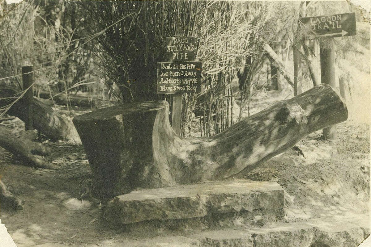 “La pipa de Paul Bunyan” en Jungle Island.