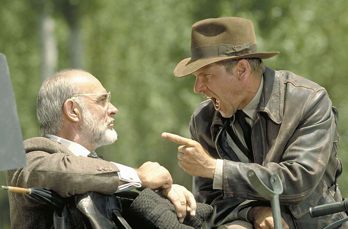 Sean Connery y Harrison Ford en “Indiana Jones y la última cruzada” en 1989.